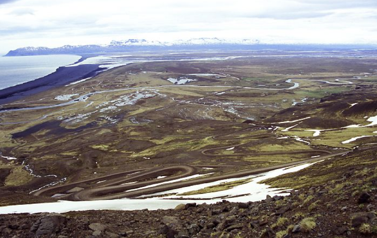 Highway 917, the climb to Hellisheidi