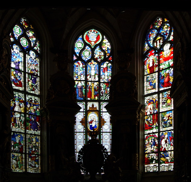 La Martyre church, east window