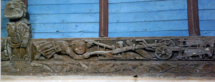 La Roche-Maurice carved frieze