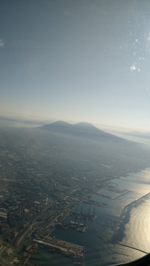 Last glimpse of Vesuvius from the plane