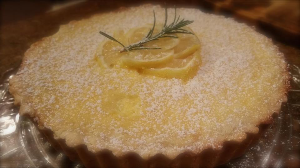 Lemon tart made with Meyer lemons from my tree