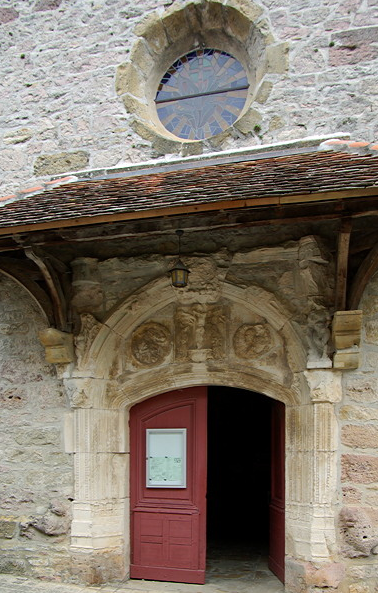 Loubressac, Église St-Jean Baptist - door
