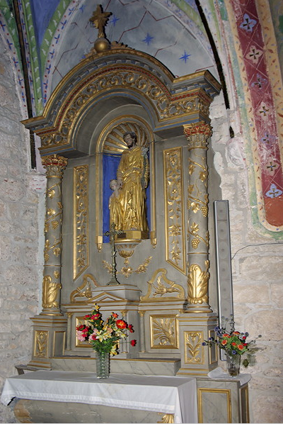 Loubressac, Église St-Jean Baptist - side altar