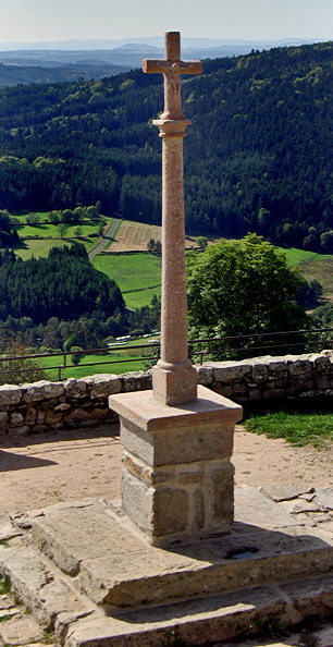 Montarcher - cross outside church