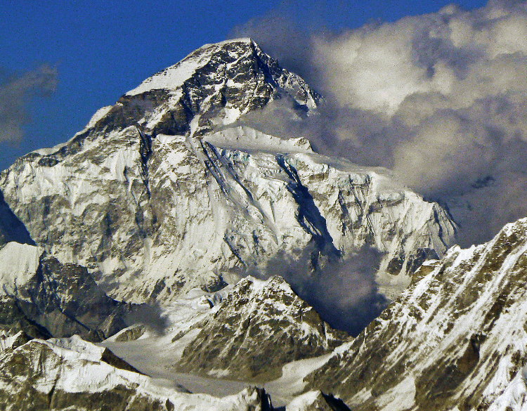 Mount Everest seen from the plane