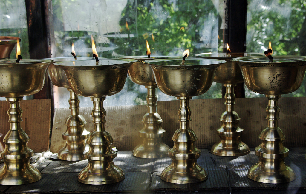 Oil lamps, Alchi Choshkar