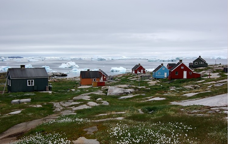 Oqaatsut And The Icebergs In Disco Bay