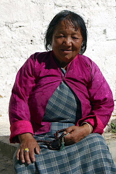 Pilgrim at Chortan Kora, Trashi Yangtse, Bhutan