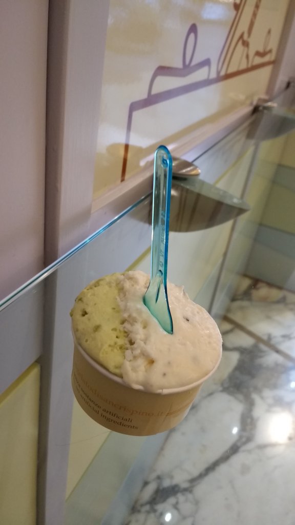 Pistachio gelato from San Crispino