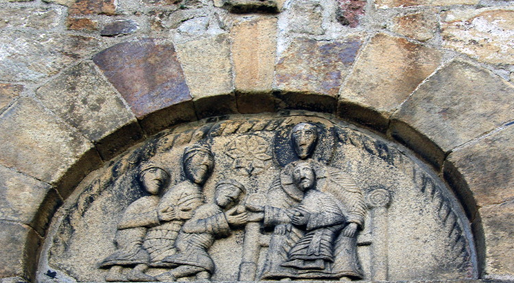 Rozier-Côtes-d'Aurec, Église Saint-Blaise - tympanum