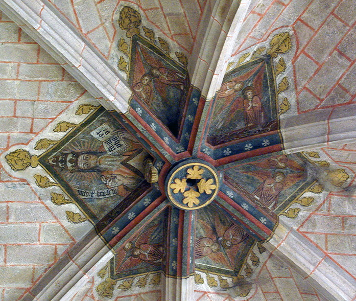 Saint-Bonnet-le-Château, Collegiate Church - nave ceiling boss