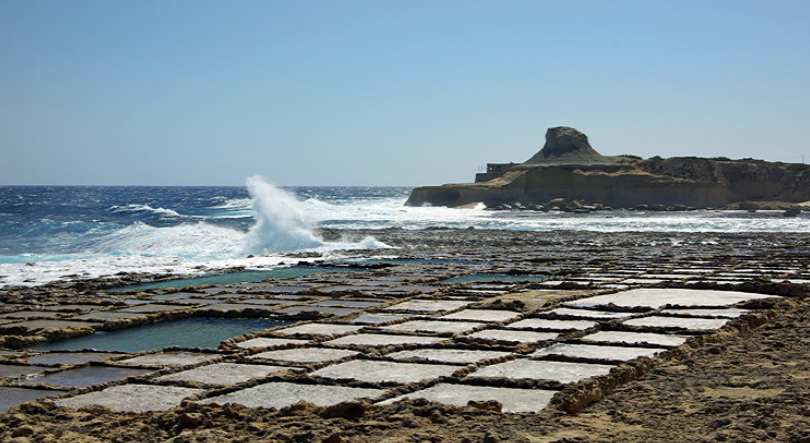 Salt pans near Marsalforn