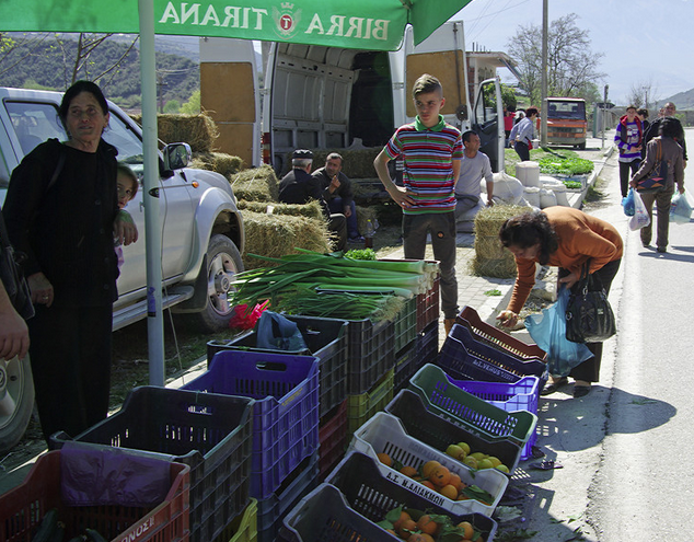Saturday market at Krahes, Albania