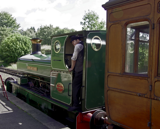 Steam loco, Rowley Station, Beamish