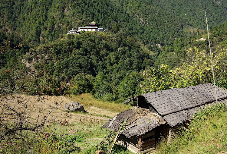 Summer farm on the way to Trashi Yangtse, Bhutan