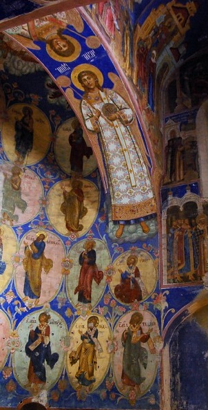 Suzdal, St Euthymius Monastery of Our Saviour - Cathedral of the transfiguration of Our Saviour C17th frescoes