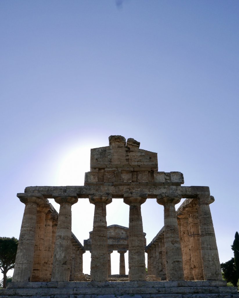 The late afternoon light hallowing the Temple of Athena