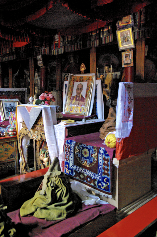 Thrones of the Dalai Lama and the Head Monk in the Dukhang, Likir Gompa