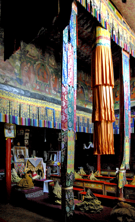 Thrones of the Dalai Lama and the Head Monk in the Dukhang, Likir Gompa