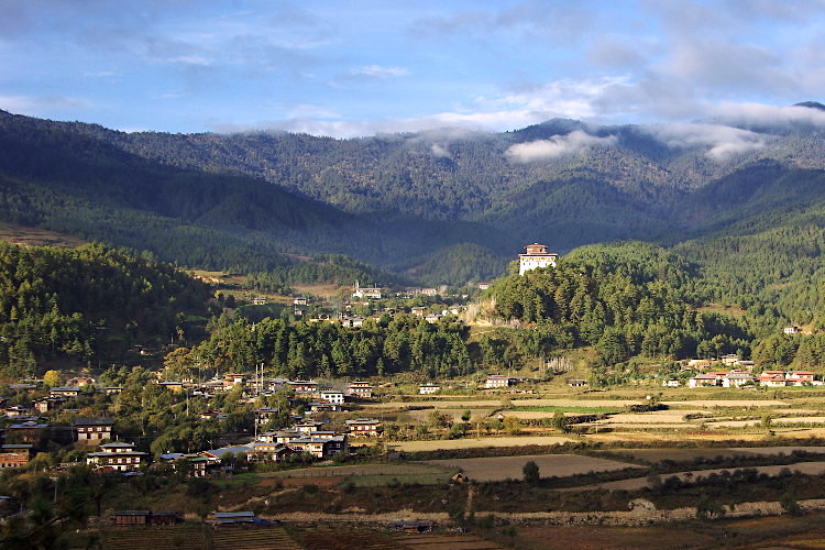 View from the Mepham Guest House, Jakar, Bhutan