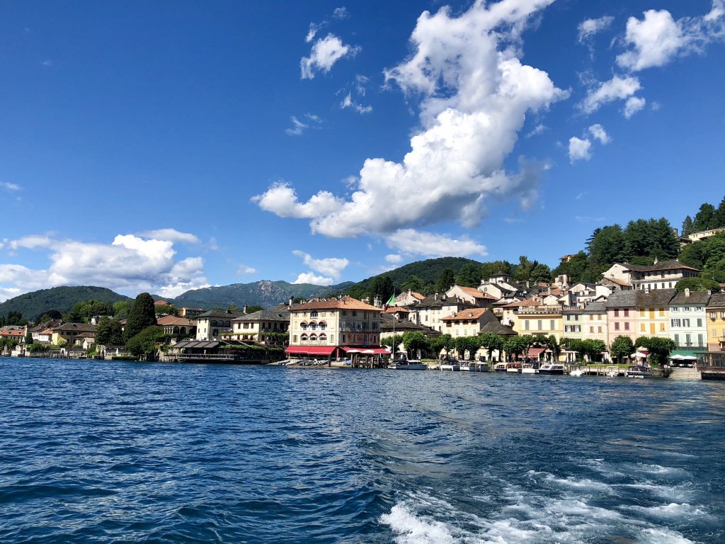 View of Orta San Giulio from the lake
