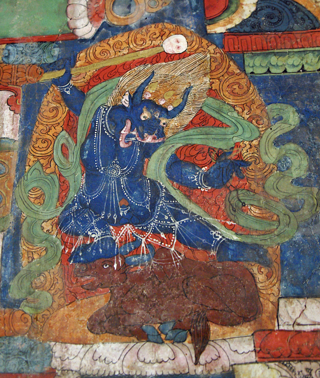 Wall painting, Chamba Llakhang, Basgo Gompa